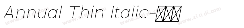 Annual Thin Italic字体转换